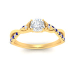Load image into Gallery viewer, infinity-daisy-floral-cushion-cut-sapphire-engagement-ring-in-yellow-gold-FD9986CURGSABL-NL-YG
