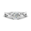 Load image into Gallery viewer, infinity-daisy-floral-emerald-cut-black-diamond-engagement-ring-in-white-gold-FD9986EMRGBLACK-NL-WG