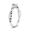 Load image into Gallery viewer, infinity-daisy-floral-emerald-cut-black-diamond-engagement-ring-in-white-gold-FD9986EMRGBLACK-NL-WG