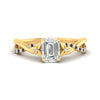 Load image into Gallery viewer, infinity-daisy-floral-emerald-cut-black-diamond-engagement-ring-in-yellow-gold-FD9986EMRGBLACK-NL-YG