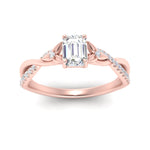 Load image into Gallery viewer, infinity-daisy-floral-emerald-cut-diamond-engagement-ring-in-rose-gold-FD9986EMR-NL-RG
