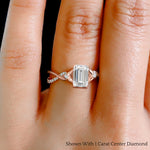 Load image into Gallery viewer, infinity-daisy-floral-emerald-cut-diamond-engagement-ring-in-rose-gold-FD9986EMR-NL-RG

