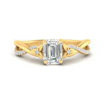 Load image into Gallery viewer, infinity-style-emerald-cut-wedding-lab-diamond-ring-in-yellow-gold-fd9986emr1-2-00ct-fancy1-nl-yg
