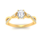 Load image into Gallery viewer, infinity-style-emerald-cut-wedding-lab-diamond-ring-in-yellow-gold-fd9986emr1-2-00ct-fancy1-nl-yg
