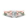 Load image into Gallery viewer, infinity-daisy-floral-emerald-cut-emerald-engagement-ring-in-rose-gold-FD9986EMRGEMGR-NL-RG