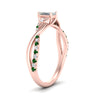 Load image into Gallery viewer, infinity-daisy-floral-emerald-cut-emerald-engagement-ring-in-rose-gold-FD9986EMRGEMGR-NL-RG