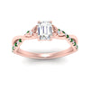 Load image into Gallery viewer, infinity-daisy-floral-emerald-cut-emerald-engagement-ring-in-rose-gold-FD9986EMRGEMGR-NL-RG