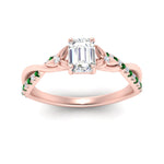 Load image into Gallery viewer, infinity-daisy-floral-emerald-cut-emerald-engagement-ring-in-rose-gold-FD9986EMRGEMGR-NL-RG
