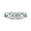 Load image into Gallery viewer, infinity-daisy-floral-emerald-cut-emerald-engagement-ring-in-white-gold-FD9986EMRGEMGR-NL-WG
