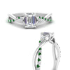 Load image into Gallery viewer, infinity-daisy-floral-emerald-cut-emerald-engagement-ring-in-white-gold-FD9986EMRGEMGR-NL-WG