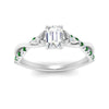 Load image into Gallery viewer, infinity-daisy-floral-emerald-cut-emerald-engagement-ring-in-white-gold-FD9986EMRGEMGR-NL-WG