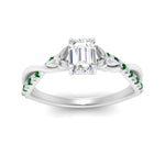 Load image into Gallery viewer, infinity-daisy-floral-emerald-cut-emerald-engagement-ring-in-white-gold-FD9986EMRGEMGR-NL-WG
