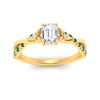 Load image into Gallery viewer, infinity-daisy-floral-emerald-cut-emerald-engagement-ring-in-yellow-gold-FD9986EMRGEMGR-NL-YG