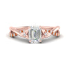 Load image into Gallery viewer, infinity-daisy-floral-emerald-cut-orange-sapphire-engagement-ring-in-rose-gold-FD9986EMRGSAOR-NL-RG