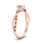Load image into Gallery viewer, infinity-daisy-floral-emerald-cut-orange-sapphire-engagement-ring-in-rose-gold-FD9986EMRGSAOR-NL-RG
