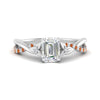 Load image into Gallery viewer, infinity-daisy-floral-emerald-cut-orange-sapphire-engagement-ring-in-white-gold-FD9986EMRGSAOR-NL-WG