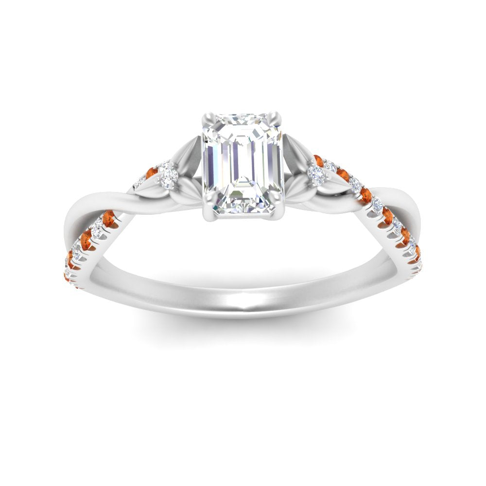 infinity-daisy-floral-emerald-cut-orange-sapphire-engagement-ring-in-white-gold-FD9986EMRGSAOR-NL-WG