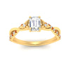 Load image into Gallery viewer, infinity-daisy-floral-emerald-cut-orange-sapphire-engagement-ring-in-yellow-gold-FD9986EMRGSAOR-NL-YG