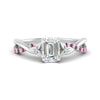 Load image into Gallery viewer, infinity-daisy-floral-emerald-cut-pink-sapphire-engagement-ring-in-white-gold-FD9986EMRGSADRPI-NL-WG