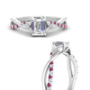Load image into Gallery viewer, infinity-daisy-floral-emerald-cut-pink-sapphire-engagement-ring-in-white-gold-FD9986EMRGSADRPI-NL-WG