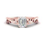 Load image into Gallery viewer, infinity-daisy-floral-emerald-cut-ruby-engagement-ring-in-rose-gold-FD9986EMRGRUDR-NL-RG
