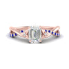 Load image into Gallery viewer, infinity-daisy-floral-emerald-cut-sapphire-engagement-ring-in-rose-gold-FD9986EMRGSABL-NL-RG