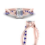 Load image into Gallery viewer, infinity-daisy-floral-emerald-cut-sapphire-engagement-ring-in-rose-gold-FD9986EMRGSABL-NL-RG
