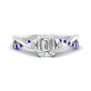 Load image into Gallery viewer, infinity-daisy-floral-emerald-cut-sapphire-engagement-ring-in-white-gold-FD9986EMRGSABL-NL-WG