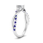 Load image into Gallery viewer, infinity-daisy-floral-emerald-cut-sapphire-engagement-ring-in-white-gold-FD9986EMRGSABL-NL-WG
