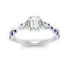 Load image into Gallery viewer, infinity-daisy-floral-emerald-cut-sapphire-engagement-ring-in-white-gold-FD9986EMRGSABL-NL-WG