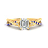 Load image into Gallery viewer, infinity-daisy-floral-emerald-cut-sapphire-engagement-ring-in-yellow-gold-FD9986EMRGSABL-NL-YG