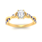 Load image into Gallery viewer, infinity-daisy-floral-emerald-cut-sapphire-engagement-ring-in-yellow-gold-FD9986EMRGSABL-NL-YG
