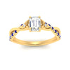 Load image into Gallery viewer, infinity-daisy-floral-emerald-cut-sapphire-engagement-ring-in-yellow-gold-FD9986EMRGSABL-NL-YG