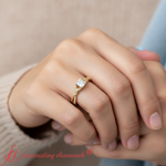 Load image into Gallery viewer, infinity-daisy-floral-engagement-ring-yellow-gold-fdens9986r-model
