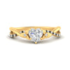Load image into Gallery viewer, infinity-daisy-floral-heart-shaped-black-diamond-engagement-ring-in-yellow-gold-FD9986HTRGBLACK-NL-YG