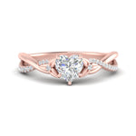 Load image into Gallery viewer, infinity-daisy-floral-heart-shaped-diamond-engagement-ring-in-rose-gold-FD9986HTR-NL-RG
