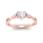 Load image into Gallery viewer, infinity-daisy-floral-heart-shaped-diamond-engagement-ring-in-rose-gold-FD9986HTR-NL-RG
