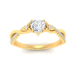 Load image into Gallery viewer, infinity-daisy-floral-heart-shaped-diamond-engagement-ring-in-yellow-gold-FD9986HTR-NL-YG
