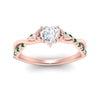 Load image into Gallery viewer, infinity-daisy-floral-heart-shaped-emerald-engagement-ring-in-rose-gold-FD9986HTRGEMGR-NL-RG