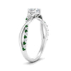 Load image into Gallery viewer, infinity-daisy-floral-heart-shaped-emerald-engagement-ring-in-white-gold-FD9986HTRGEMGR-NL-WG