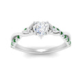 Thumbnail 61 - infinity-daisy-floral-heart-shaped-emerald-engagement-ring-in-white-gold-FD9986HTRGEMGR-NL-WG