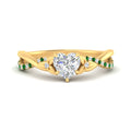 Thumbnail 55 - infinity-daisy-floral-heart-shaped-emerald-engagement-ring-in-yellow-gold-FD9986HTRGEMGR-NL-YG