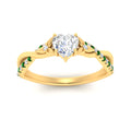 Thumbnail 57 - infinity-daisy-floral-heart-shaped-emerald-engagement-ring-in-yellow-gold-FD9986HTRGEMGR-NL-YG