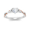 Load image into Gallery viewer, infinity-daisy-floral-heart-shaped-orange-sapphire-engagement-ring-in-white-gold-FD9986HTRGSAOR-NL-WG