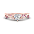Thumbnail 39 - infinity-daisy-floral-heart-shaped-pink-sapphire-engagement-ring-in-rose-gold-FD9986HTRGSADRPI-NL-RG