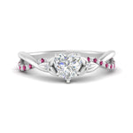 Load image into Gallery viewer, infinity-daisy-floral-heart-shaped-pink-sapphire-engagement-ring-in-white-gold-FD9986HTRGSADRPI-NL-WG
