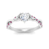 Load image into Gallery viewer, infinity-daisy-floral-heart-shaped-pink-sapphire-engagement-ring-in-white-gold-FD9986HTRGSADRPI-NL-WG
