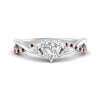 Load image into Gallery viewer, infinity-daisy-floral-heart-shaped-ruby-engagement-ring-in-white-gold-FD9986HTRGRUDR-NL-WG
