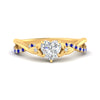 Load image into Gallery viewer, infinity-daisy-floral-heart-shaped-sapphire-engagement-ring-in-yellow-gold-FD9986HTRGSABL-NL-YG