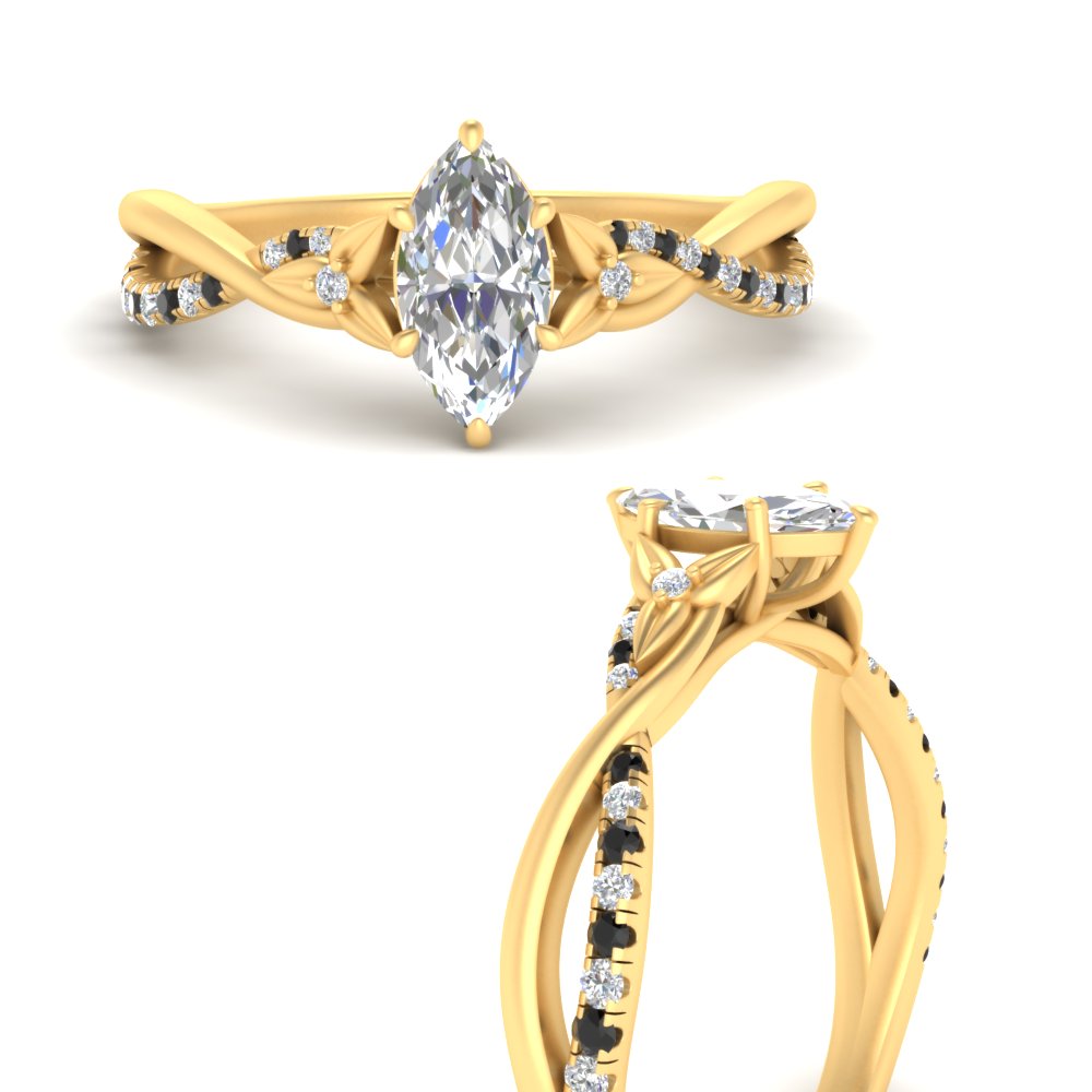 infinity-daisy-floral-marquise-cut-black-diamond-engagement-ring-in-yellow-gold-FD9986MQRGBLACK-NL-YG